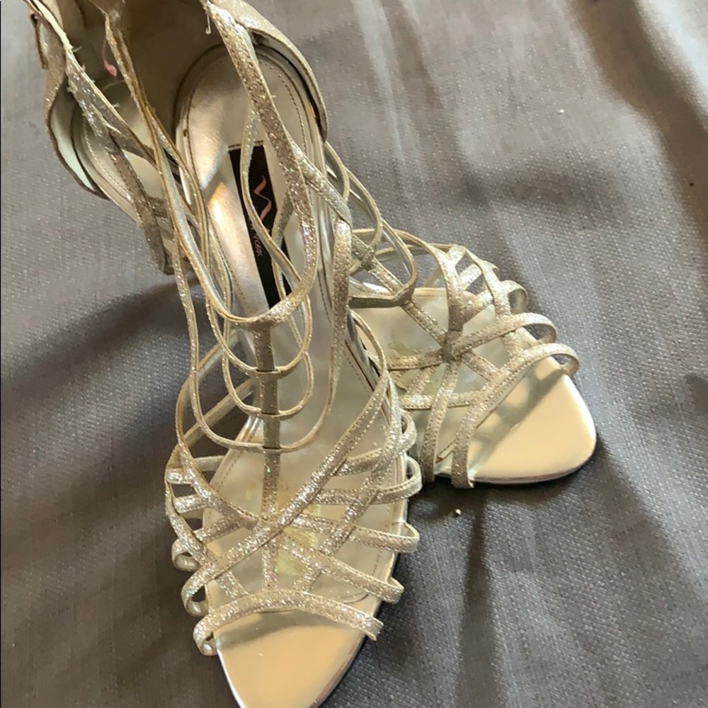 Nina Shoes 4.5 Inch Glitter Heel